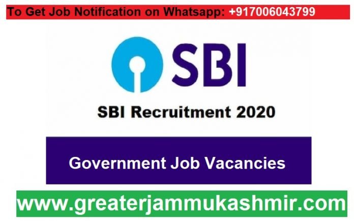 SBI Specialist Cadre Officers Recruitment 2020