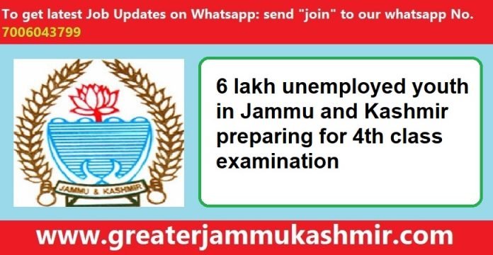 6 lakh unemployed youth in Jammu and Kashmir preparing for 4th class examination