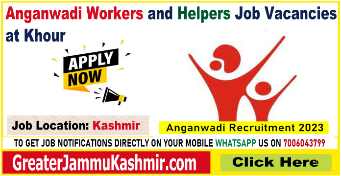 Anganwadi Workers and Helpers Job Vacancies at Khour