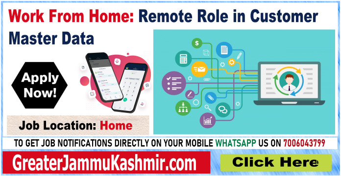 Work From Home: Remote Role in Customer Master Data