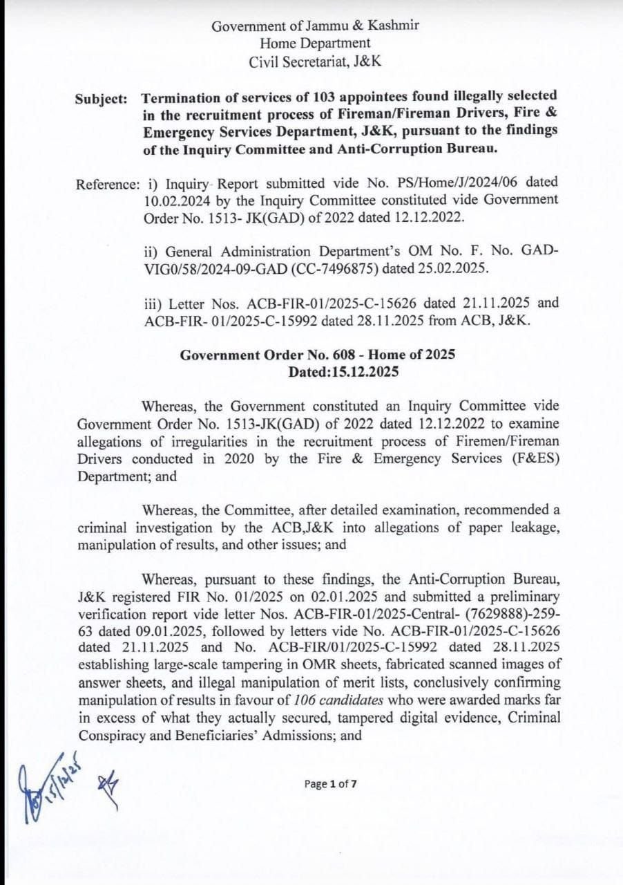 🚨 BREAKING NEWS | J&K RECRUITMENT SCAM EXPOSED 🚨