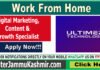 Digital Marketing, Content & Growth Specialist – Work from Home Digital Marketing, Content & Growth Specialist - Work from Home