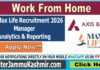 Axis Max Life Recruitment 2026- Manager - Analytics & Reporting
